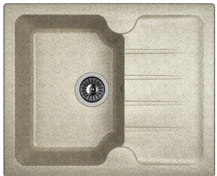 Мойка кухонная из литьевого мрамора Dr. Gans ЛОРА 620 25.020.A0620.408 62*51 см. серый