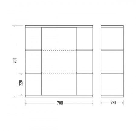 Зеркало Mirsant ГЛОРИЯ  70 см. 