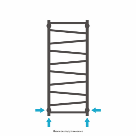 Полотенцесушитель водяной Сунержа СИРОККО 00-0253-1250 1200х500 