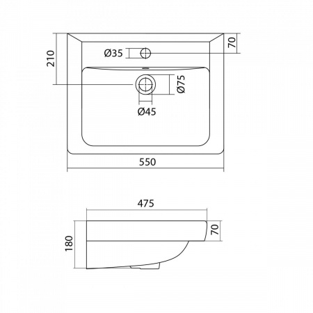 Раковина Santek ТИГОДА 1.WH30.2.126  