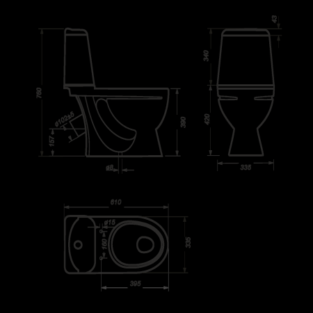 Унитаз-компакт Sanita ИДЕАЛ IDLSACC01090113  
