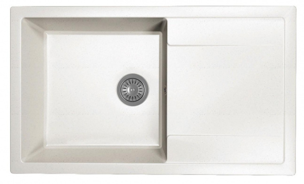 Мойка кухонная из литьевого мрамора Dr. Gans ТЕХНО 860 25.030.D0860.401 86*51 см. белый