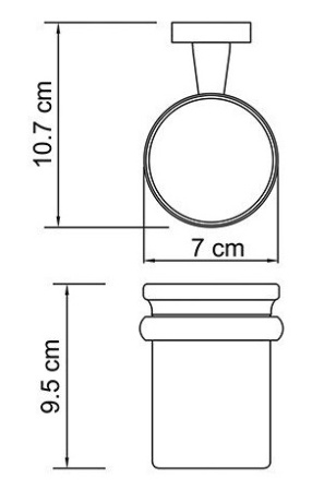 Стакан навесной WasserKRAFT LIPPE K-6528  