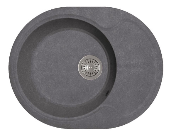 Мойка кухонная из литьевого мрамора Dr. Gans БЕРТА 620 25.040.B0620.411  62*49 см. графит