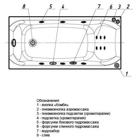 Ванна акриловая Aquatek АЛЬФА  140x70 см. 