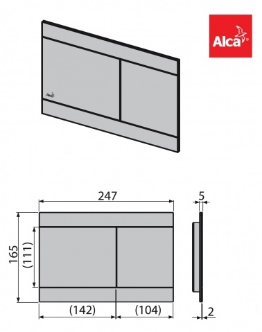 Клавиша для инсталляции Alcaplast  FUN-INOX  