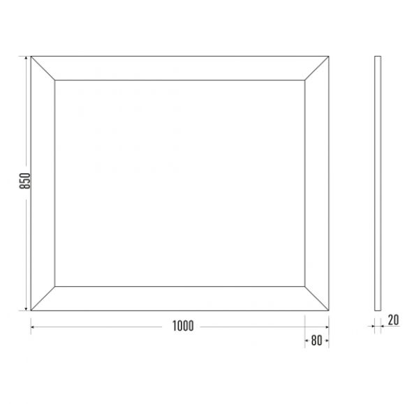 Зеркало Mirsant ВЕРСАЛЬ  105 см.  Зеркало Mirsant ВЕРСАЛЬ  105 см.