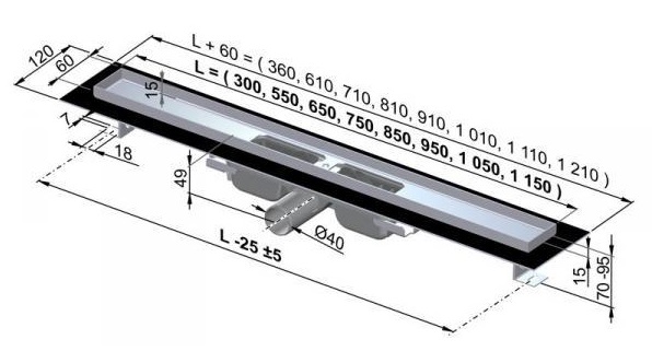 Душевой канал Alcaplast  APZ101-300  