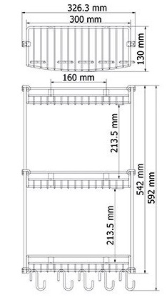 Полка WasserKRAFT  K-1433   Полка WasserKRAFT  K-1433