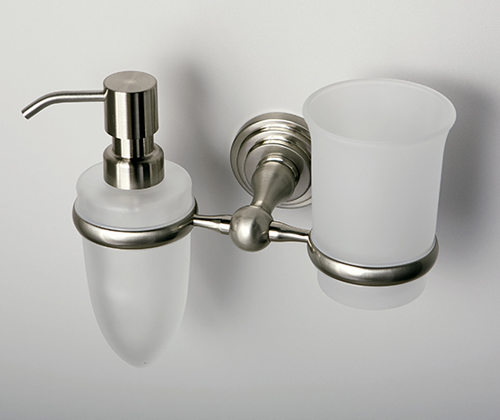 Стакан и дозатор жидкого мыла навесной WasserKRAFT AMMER K-7089  