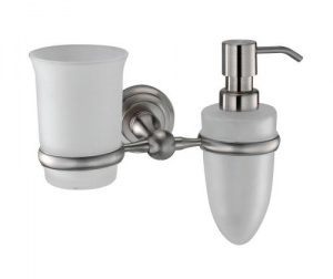 Стакан и дозатор жидкого мыла навесной WasserKRAFT AMMER K-7089  