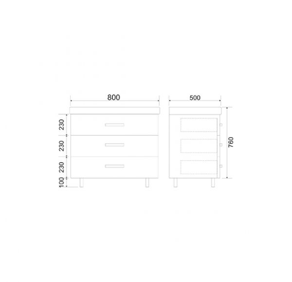 Тумба под раковину Mirsant FUJI  80 см.  Тумба под раковину Mirsant FUJI  80 см.