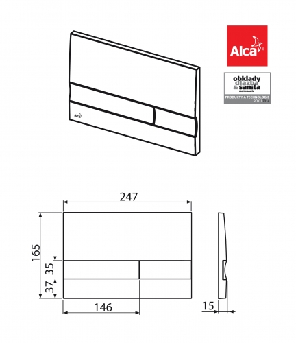 Клавиша для инсталляции Alcaplast  M1720-1  