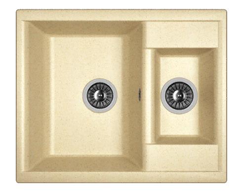 Мойка кухонная из литьевого мрамора Dr. Gans АСТРА 620 К 25.065.D0620.402 62*51 см. дюна