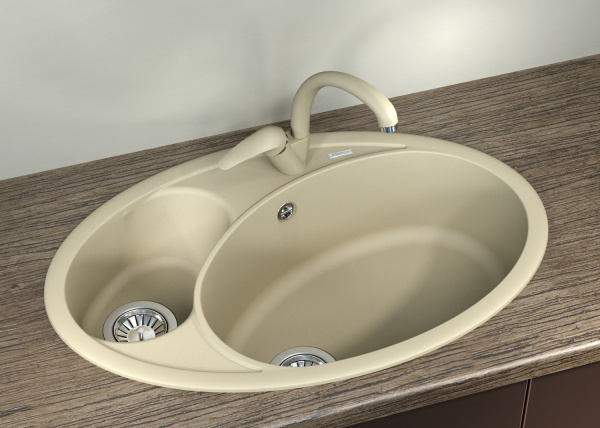 Мойка кухонная керамогранитная Florentina СЕЛЕНА 780 20.265.E0780.305 78*51 см. грей