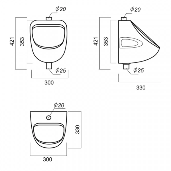Писсуар Sanita  ORISAUR01  