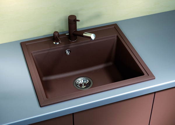 Мойка кухонная керамогранитная Florentina ЛИПСИ 600 20.120.D0600.105 60*51 см. коричневый