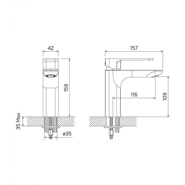 Смеситель IDDIS SLIDE SLIBG00i01 для раковины  Смеситель IDDIS SLIDE SLIBG00i01 для раковины