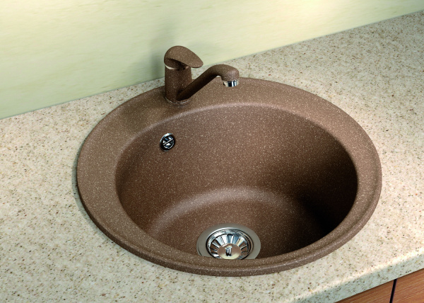 Мойка кухонная керамогранитная Florentina НИКОСИЯ 20.135.B0510.303 51*51 см. мокко