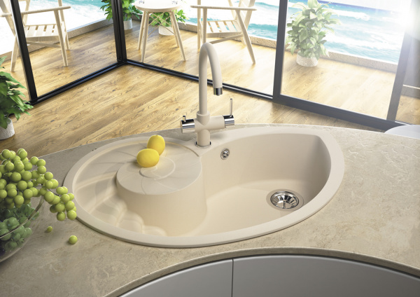 Мойка кухонная керамогранитная Florentina НАУТИЛУС 20.350.E0820.107 82*52 см. песочный