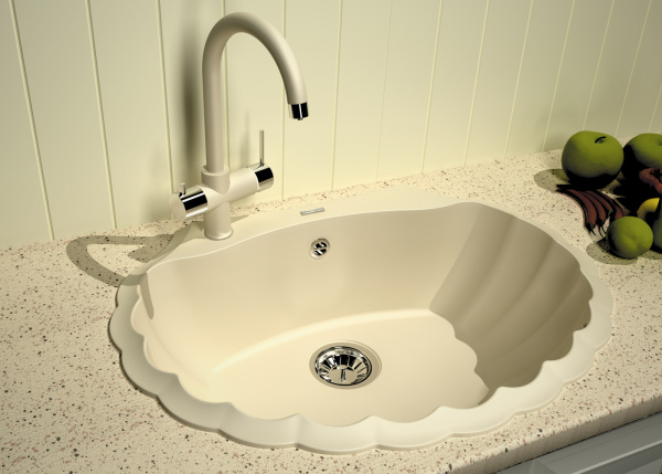 Мойка кухонная керамогранитная Florentina ГРЕБЕШОК 20.345.E0695.302 69,5*52,5 см. антрацит