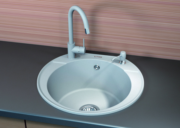 Мойка кухонная керамогранитная Florentina ЭЛЬБА 20.145.C0555.306 55,5*51 см. капучино