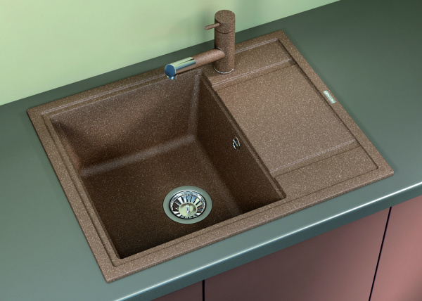 Мойка кухонная керамогранитная Florentina ЛИПСИ 650 20.125.C0600.202 65*51 см. шампань